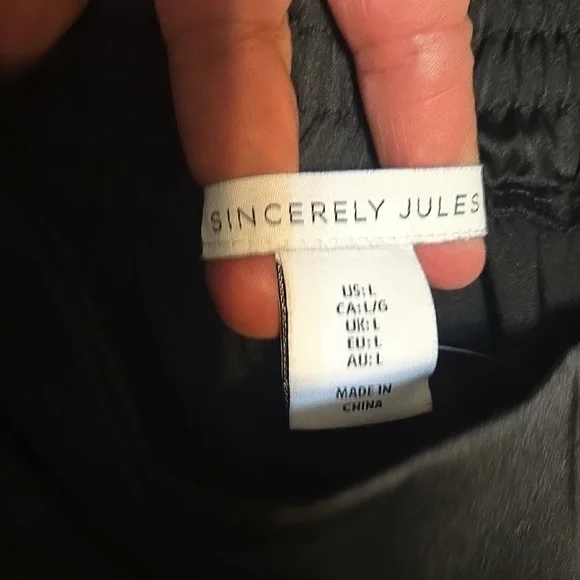 Sincerely Jules Black Satin Trousers - Picture 3 of 6